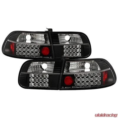 Spyder Auto 3-Door LED Black Tail Lights for Honda Civic 1992-1995 ALT-YD-HC92-3D-LED-BK - ALT-YD-HC92-3D-LED-BK