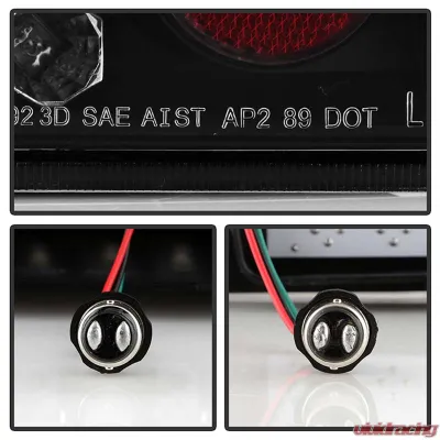 Spyder Auto 3-Door LED Black Tail Lights for Honda Civic 1992-1995 ALT-YD-HC92-3D-LED-BK - ALT-YD-HC92-3D-LED-BK