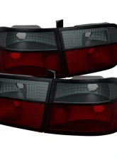 Spyder Auto Red Smoke Crystal Taillights for Honda Civic 2-Door 1996-2000                                     - ALT-YD-HC96-2D-CRY-RS - Image 3