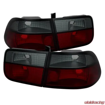 Spyder Auto Red Smoke Crystal Taillights for Honda Civic 2-Door 1996-2000 - ALT-YD-HC96-2D-CRY-RS