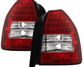Spyder Auto 3-Door LED Red/Clear Tail Lights for Honda Civic 1996-2000