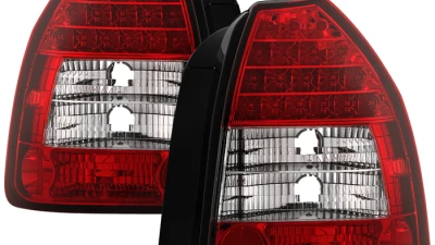 Spyder Auto 3-Door LED Red/Clear Tail Lights for Honda Civic 1996-2000                                     - ALT-YD-HC96-3D-LED-RC - Image 9
