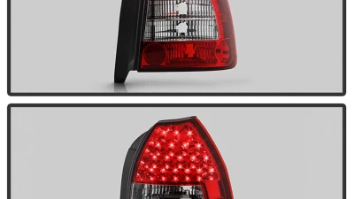 Spyder Auto 3-Door LED Red/Clear Tail Lights for Honda Civic 1996-2000                                     - ALT-YD-HC96-3D-LED-RC - Image 8