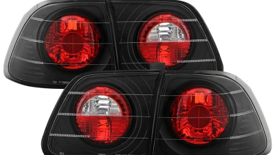 Spyder Auto 4-Door Altezza Black Tail Lights for Honda Civic 1999-2000                                     - ALT-YD-HC99-4D-BK - Image 7