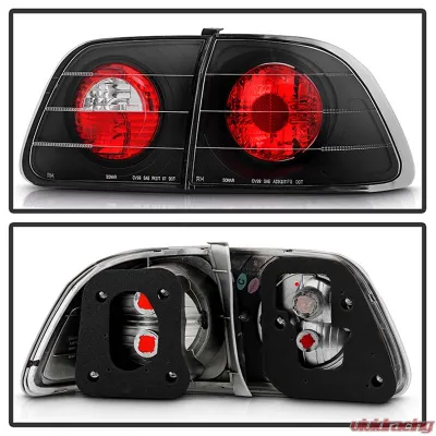 Spyder Auto 4-Door Altezza Black Tail Lights for Honda Civic 1999-2000 - ALT-YD-HC99-4D-BK