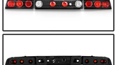 Spyder Auto Altezza Black Tail Lights for Honda CRX 1988-1991, Durable Design                                     - ALT-YD-HCRX88-BK - Image 2