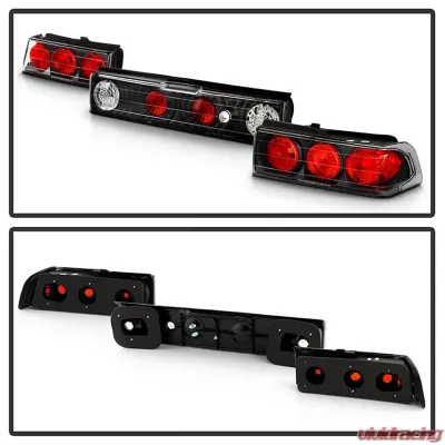 Spyder Auto Altezza Black Tail Lights for Honda CRX 1988-1991, Durable Design - ALT-YD-HCRX88-BK