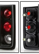 Spyder Auto Altezza Black Tail Lights for Hummer H2 2001-2005, Durable Design                                     - ALT-YD-HH2-BK - Image 2