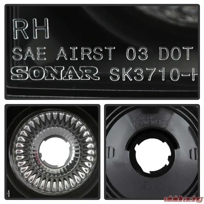 Spyder Auto Altezza Black Tail Lights for Hummer H2 2001-2005, Durable Design - ALT-YD-HH2-BK