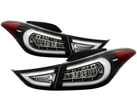 Spyder Auto Black LED Taillights with Light Bar for Hyundai Elantra 2011-2013