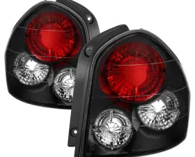 Spyder Auto Black Euro Style Taillights for Hyundai Santa Fe 2001-2006, 3 Bulbs