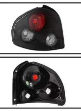 Spyder Auto Black Euro Style Taillights for Hyundai Santa Fe 2001-2006, 3 Bulbs                                     - ALT-YD-HYSF01-BK - Image 2