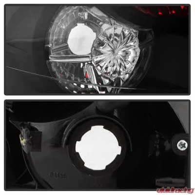 Spyder Auto Black Euro Style Taillights for Hyundai Santa Fe 2001-2006, 3 Bulbs - ALT-YD-HYSF01-BK