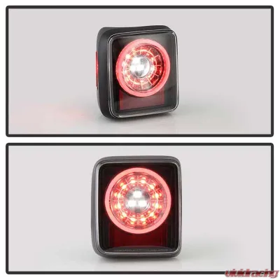 Spyder Auto Full LED Tail Light Sequential Turn Signal Black for Jeep Wrangler 2019-2020 - ALT-YD-JW19-SEQ-BK