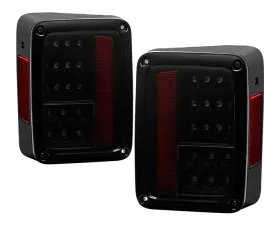 Spyder Auto Black Smoke LED Taillights for Jeep Wrangler 2007-2015, ALT-YD-JWA07-LED-BSM
