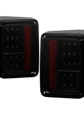 Spyder Auto Black Smoke LED Taillights for Jeep Wrangler 2007-2015, ALT-YD-JWA07-LED-BSM                                     - ALT-YD-JWA07-LED-BSM - Image 8