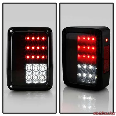 Spyder Auto Black Smoke LED Taillights for Jeep Wrangler 2007-2015, ALT-YD-JWA07-LED-BSM - ALT-YD-JWA07-LED-BSM