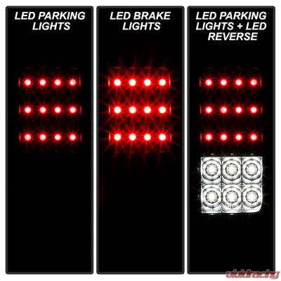 Spyder Auto Black Smoke LED Taillights for Jeep Wrangler 2007-2015, ALT-YD-JWA07-LED-BSM - ALT-YD-JWA07-LED-BSM