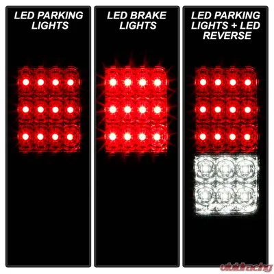 Spyder Auto Red Clear LED Taillights for Jeep Wrangler 2007-2015, ALT-YD-JWA07-LED-RC - ALT-YD-JWA07-LED-RC