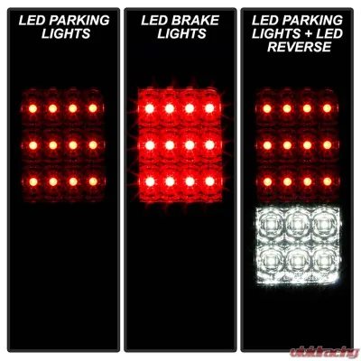 Spyder Auto Smoke LED Taillights for Jeep Wrangler 2007-2015, ALT-YD-JWA07-LED-SM - ALT-YD-JWA07-LED-SM