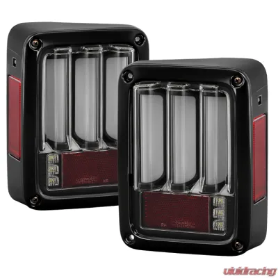 Spyder Auto V2 Sequential Turn Signal LED Tail Lights Black for Jeep Wrangler JK/JKU 2007-2018 - ALT-YD-JWA07V2-LBLED-BK