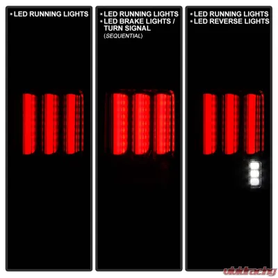 Spyder Auto V2 Sequential Turn Signal LED Tail Lights Black for Jeep Wrangler JK/JKU 2007-2018 - ALT-YD-JWA07V2-LBLED-BK