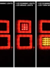 Spyder Auto Black LED Light Bar Taillights for Land Rover Discovery 3 LR3 2005-2009                                     - ALT-YD-LRD05-LED-BK - Image 10