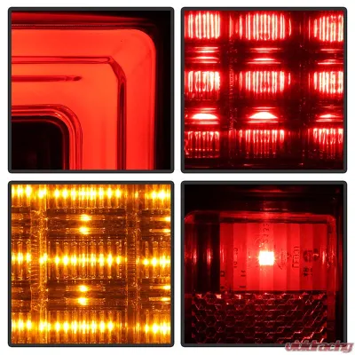 Spyder Auto Black LED Light Bar Taillights for Land Rover Discovery 3 LR3 2005-2009 - ALT-YD-LRD05-LED-BK