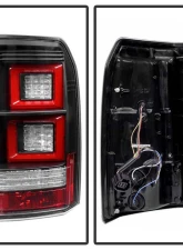 Spyder Auto Black LED Light Bar Taillights for Land Rover Discovery LR4 2010-2014                                     - ALT-YD-LRDLR410-LBLED-BK - Image 2
