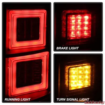 Spyder Auto Black LED Light Bar Taillights for Land Rover Discovery LR4 2010-2014 - ALT-YD-LRDLR410-LBLED-BK
