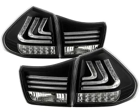 Spyder Auto Black LED Taillights for Lexus RX350 2007-2009, ALT-YD-LRX04-LED-BK