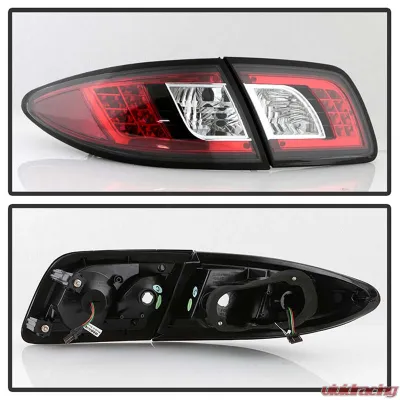 Spyder Auto 4-Door LED Black Tail Lights for Mazda 6 2003-2005, ALT-YD-M603-LED-BK - ALT-YD-M603-LED-BK