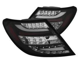 Spyder Auto Black LED Taillights Mercedes Benz W204 C180 with Incandescent Lights 2008-2011