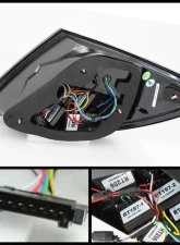 Spyder Auto Black LED Taillights for 2008-2011 Mercedes Benz W204 C63 AMG                                     - ALT-YD-MBZC08-LED-BK - Image 2