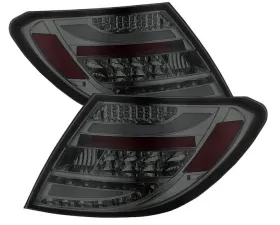 Spyder Auto Smoke LED Taillights Mercedes Benz W204 C180 with Incandescent Lights 2008-2011