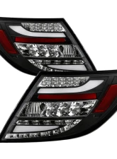 Spyder Auto Black LED Taillights for Mercedes Benz W204 C63 AMG 2011-2014                                     - ALT-YD-MBZC11-LED-BK - Image 10