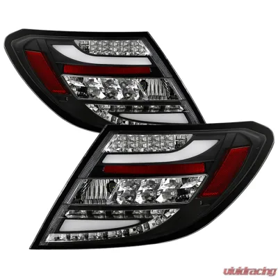 Spyder Auto Black LED Taillights for Mercedes Benz W204 C63 AMG 2011-2014 - ALT-YD-MBZC11-LED-BK