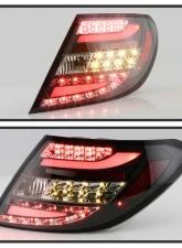 Spyder Auto Black LED Taillights for Mercedes Benz W204 C63 AMG 2011-2014                                     - ALT-YD-MBZC11-LED-BK - Image 6