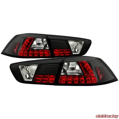 Spyder Auto LED Black Tail Lights for Mitsubishi Lancer Evo X 2008-2009 - ALT-YD-MITEVO1008-LED-BK