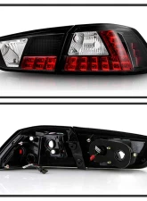 Spyder Auto LED Black Tail Lights for Mitsubishi Lancer Evo X 2008-2009                                     - ALT-YD-MITEVO1008-LED-BK - Image 2