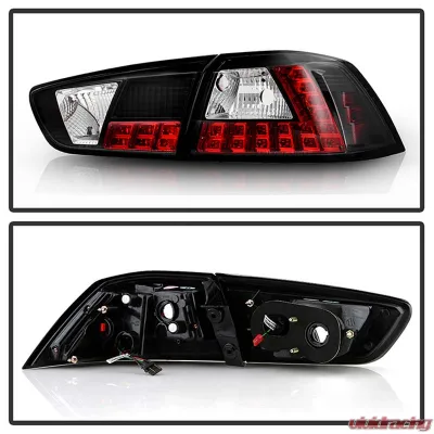 Spyder Auto LED Black Tail Lights for Mitsubishi Lancer Evo X 2008-2009 - ALT-YD-MITEVO1008-LED-BK
