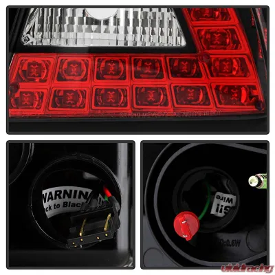 Spyder Auto LED Black Tail Lights for Mitsubishi Lancer Evo X 2008-2009 - ALT-YD-MITEVO1008-LED-BK