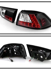 Spyder Auto LED Black Tail Lights for Mitsubishi Lancer Evo X 2008-2009                                     - ALT-YD-MITEVO1008-LED-BK - Image 7