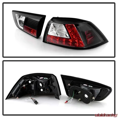 Spyder Auto LED Black Tail Lights for Mitsubishi Lancer Evo X 2008-2009 - ALT-YD-MITEVO1008-LED-BK