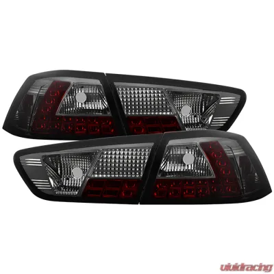 Spyder Auto Smoke LED Taillights for Mitsubishi EVO X 2008-2015, Non-SportBack - ALT-YD-MITEVO1008-LED-SM