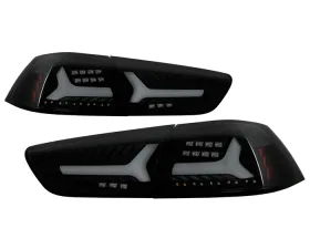 Spyder Auto V2 LED Tail Lights Black Smoke for Mitsubishi Lancer Evolution X 2008-2014
