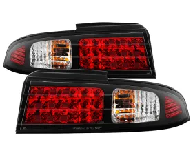Spyder Auto LED Black Tail Lights for Nissan 240SX 1995-1998, Custom Fit, Durable Design
