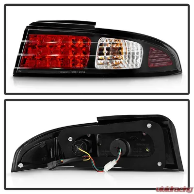 Spyder Auto LED Black Tail Lights for Nissan 240SX 1995-1998, Custom Fit, Durable Design - ALT-YD-N240SX95-LED-BK
