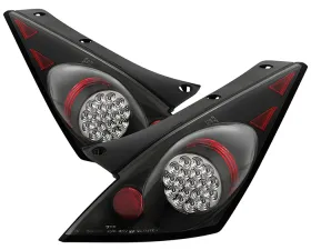 Spyder Auto LED Black Tail Lights for Nissan 350Z 2002-2005, ALT-YD-N350Z02-LED-BK