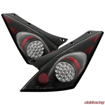 Spyder Auto LED Black Tail Lights Nissan 350Z 2002-2005 - ALT-YD-N350Z02-LED-BK